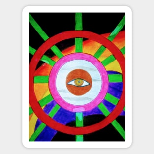 Geometric Art With An Eye Sticker